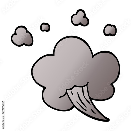 cartoon doodle whooshing cloud