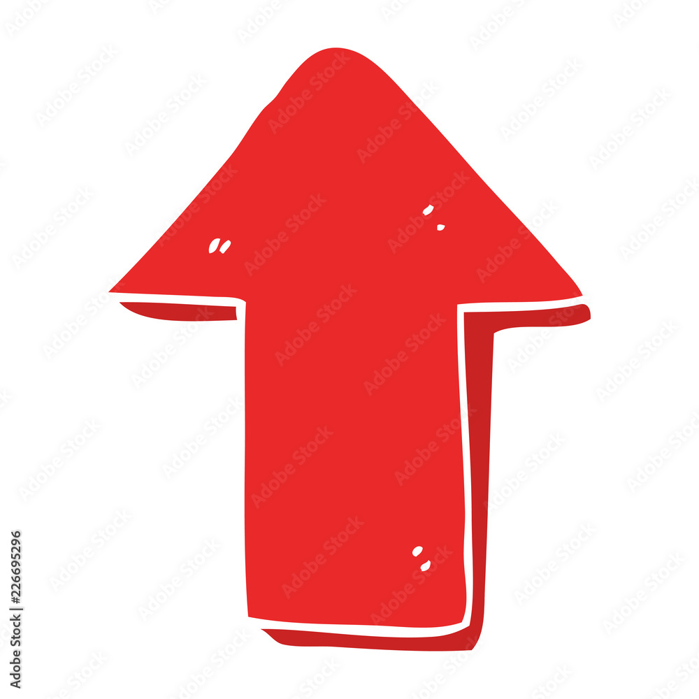 flat color style cartoon pointing arrow flat color style cartoon pointing arrow