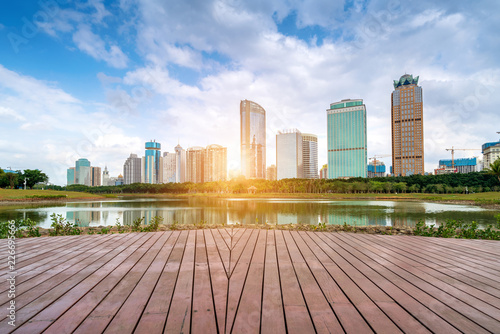 Skyscrapers in Hainan Island, China photo