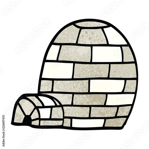 cartoon doodle igloo