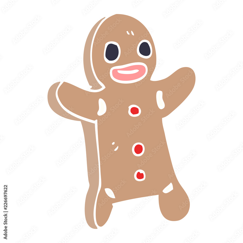 Obraz premium cartoon doodle gingerbread man