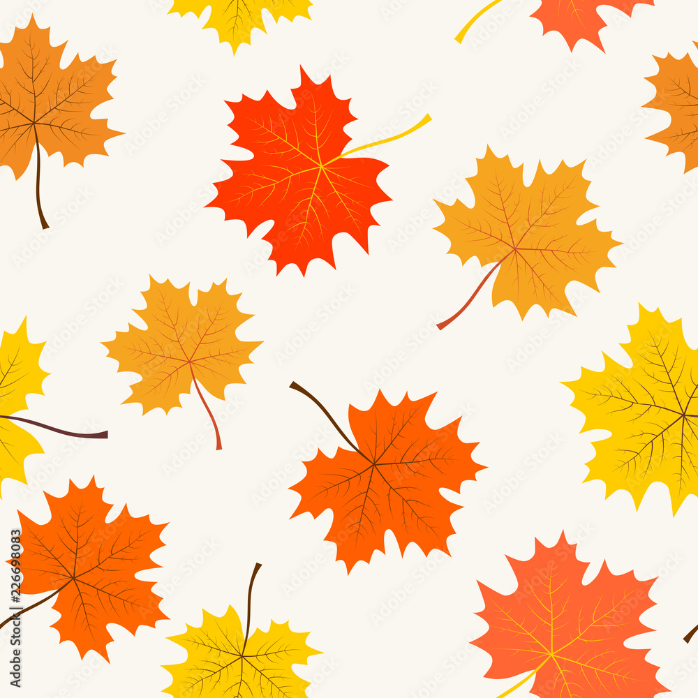 Seamless pattern with maple leaf. Simple background. Stock vector. Seamless pattern with maple leaf. Simple background. Stock vector.