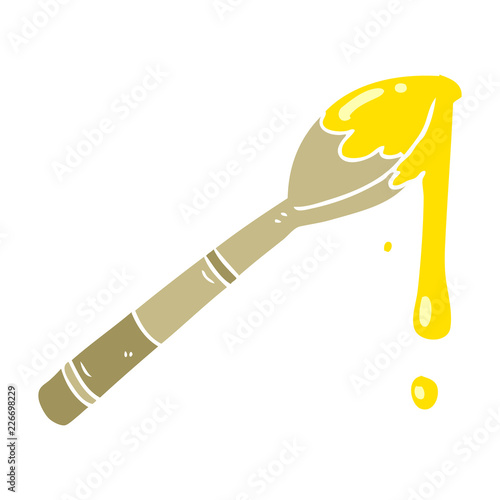 flat color style cartoon spoonful of honey