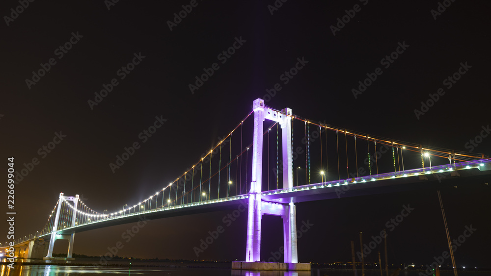 Night sweeping bridges of the city of Da Nang, Vietnam. Night sweeping bridges of the city of Da Nang, Vietnam.