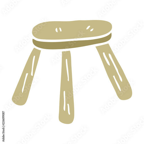 cartoon doodle of a wooden stool