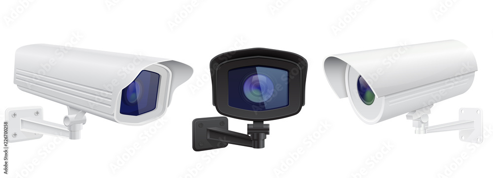 Fotografie CCTV security camera. Set of surveillance devices