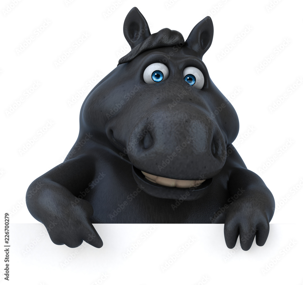 Fun horse - 3D Illustration Fun horse - 3D Illustration