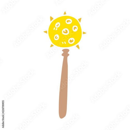 cartoon doodle medieval mace