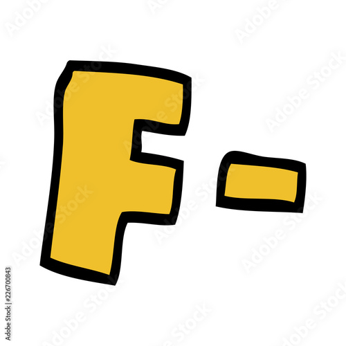 cartoon doodle letter grades
