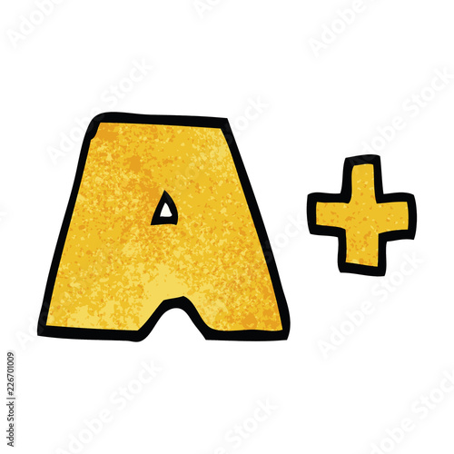 cartoon doodle letter grades