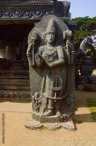 Beautifully carved Linga Shrine, Temple complex, Warangal Fort, Warangal, Telangana photo