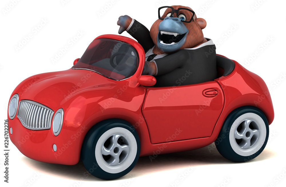 Fun orang outan - 3D Illustration Fun orang outan - 3D Illustration