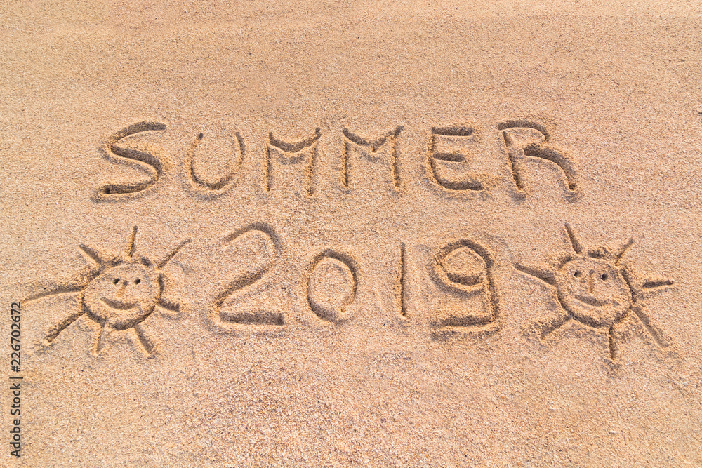 Fototapeta premium Handwritten on the sand 