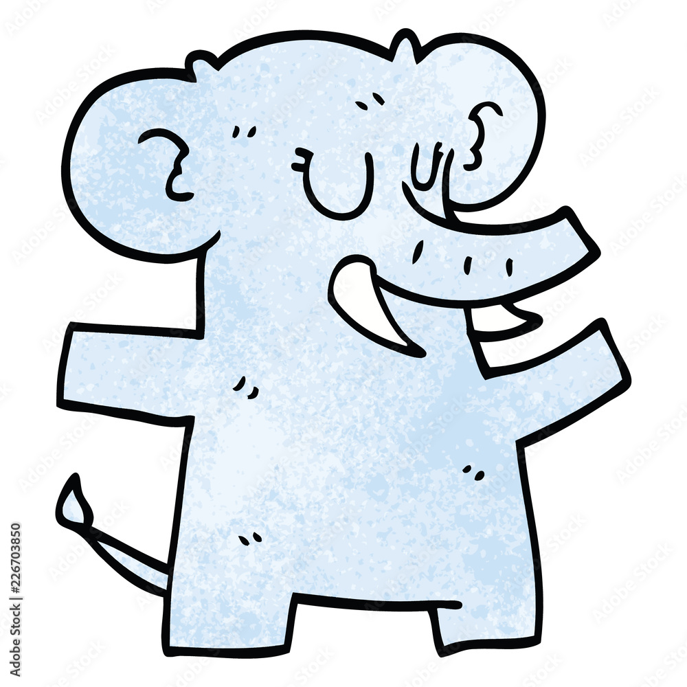 Obraz premium cartoon doodle elephant dancing