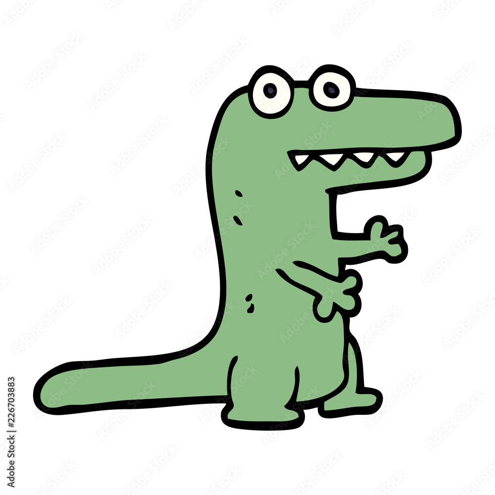 Fototapeta premium cartoon doodle crocodile