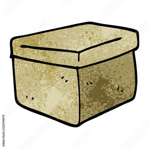 cartoon doodle filing box