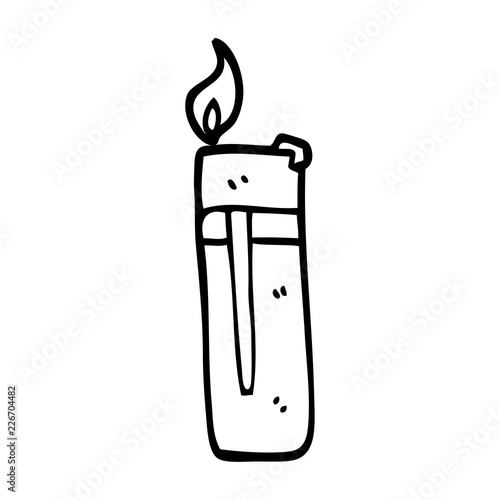 line drawing cartoon disposable lighter