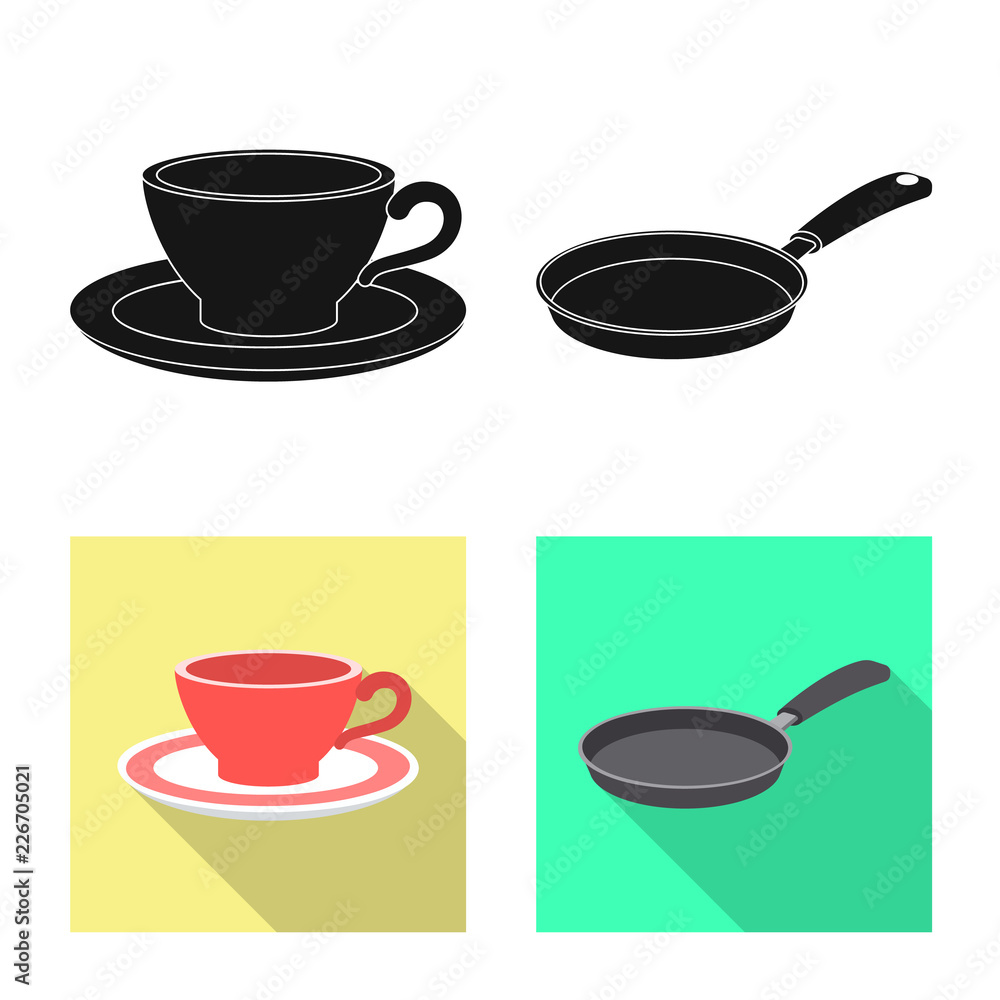 Isolated object of kitchen and cook sign. Set of kitchen and appliance stock vector illustration. Isolated object of kitchen and cook sign. Set of kitchen and appliance stock vector illustration.