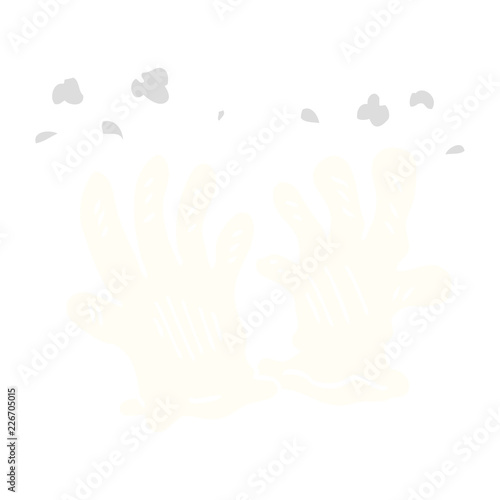 cartoon doodle sterile gloves