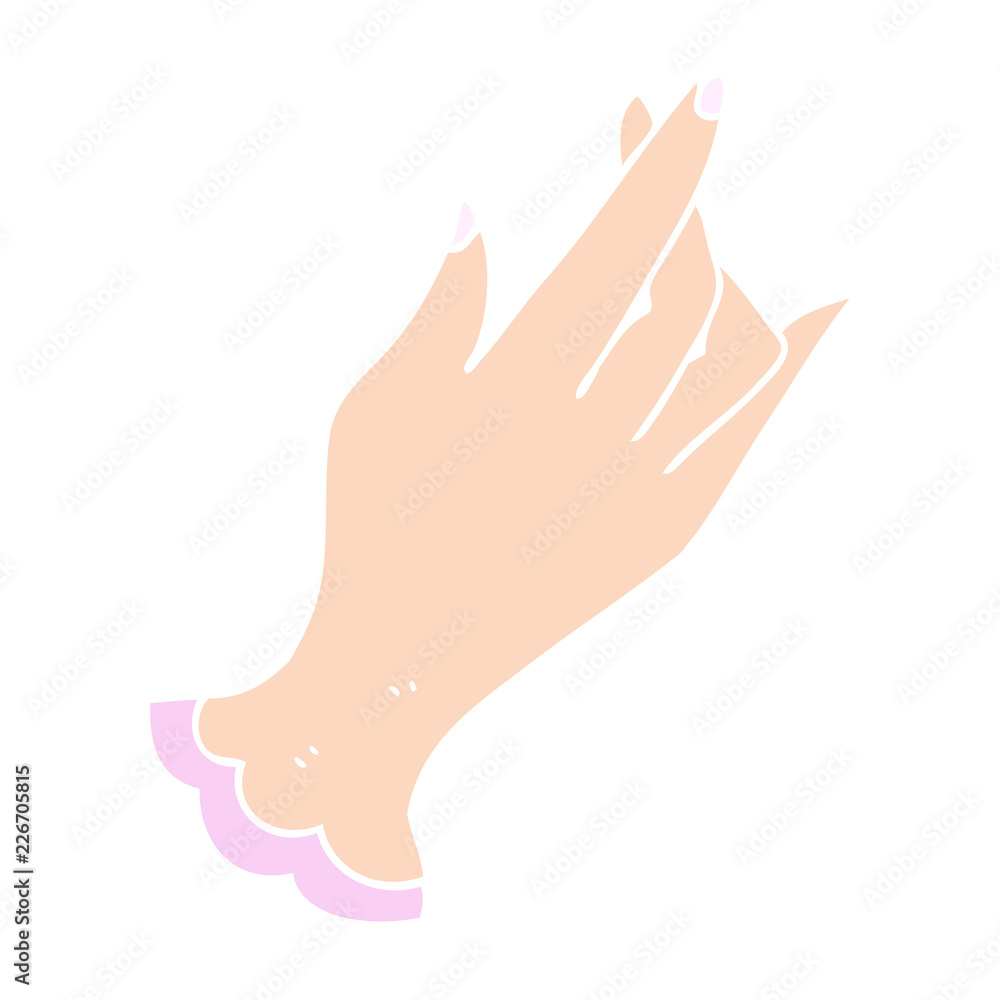 flat color illustration of a cartoon hand flat color illustration of a cartoon hand