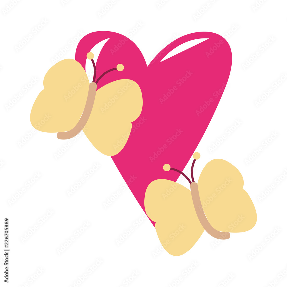 Butterflies on heart Butterflies on heart