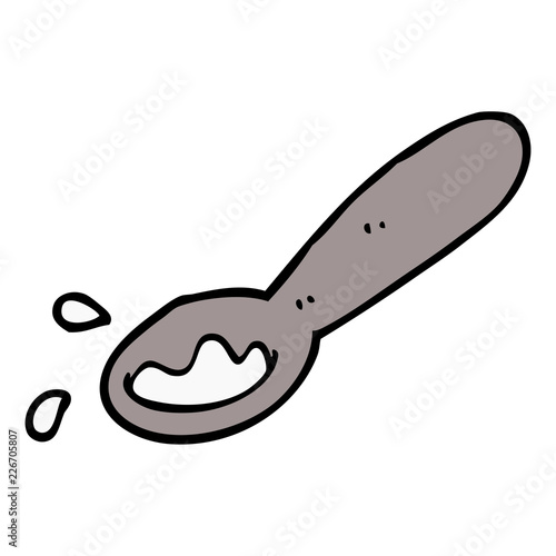 cartoon doodle ladle of food