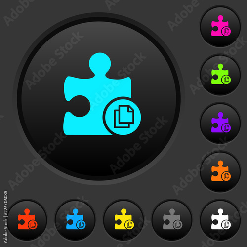 Copy plugin dark push buttons with color icons