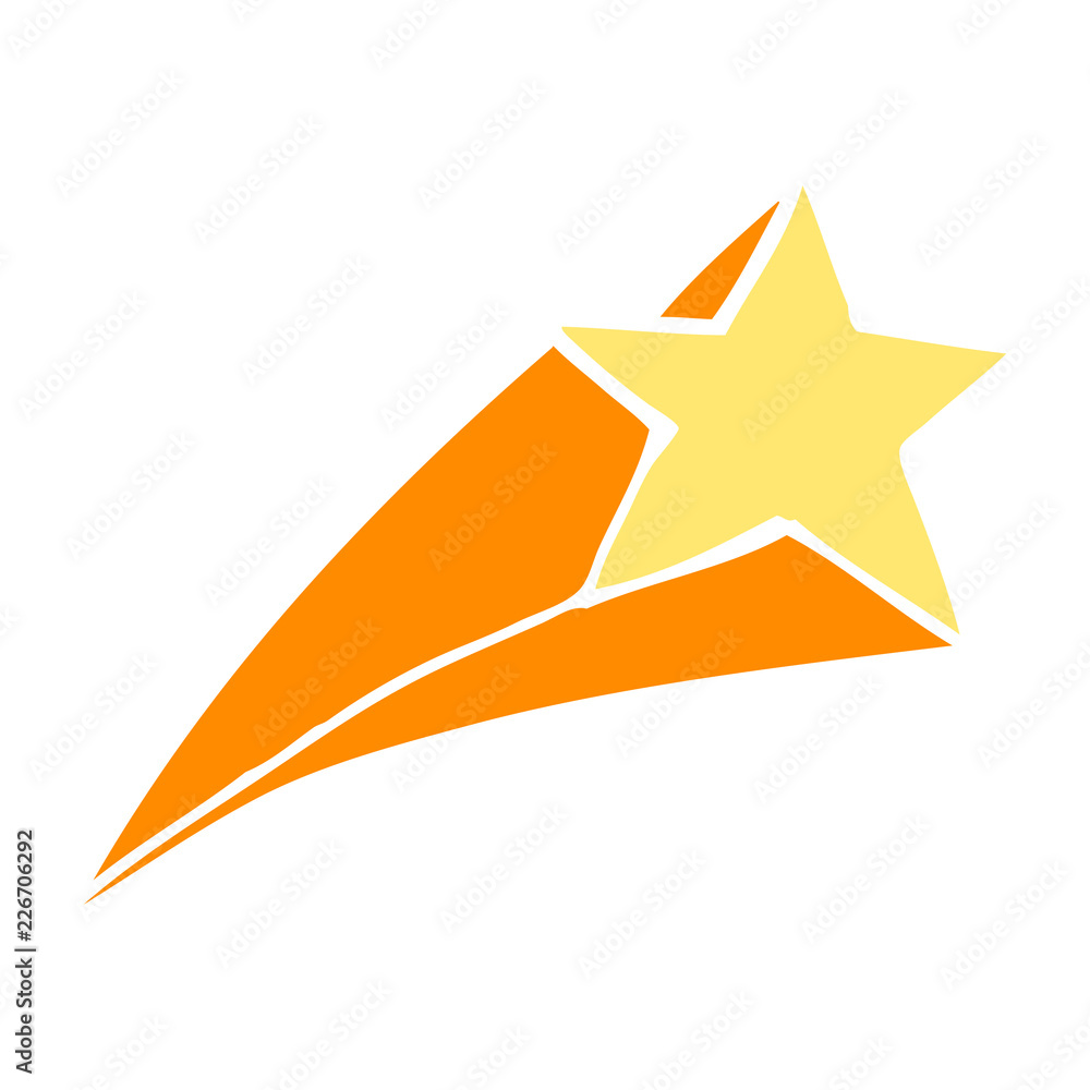 Obraz premium cartoon doodle shooting star