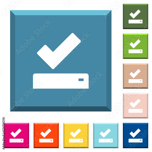 Successfully saved white icons on edged square buttons
