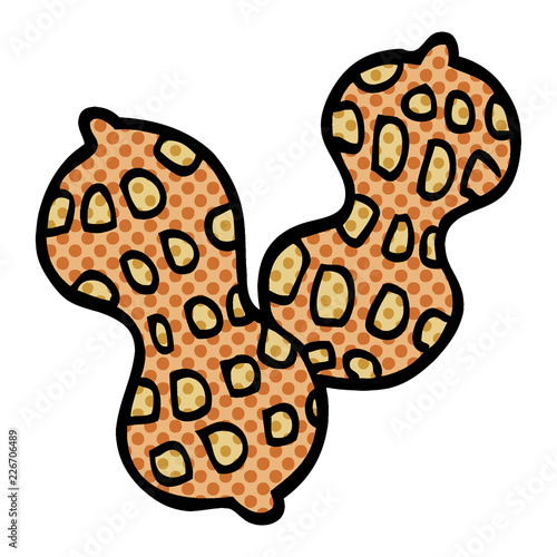 cartoon doodle peanut