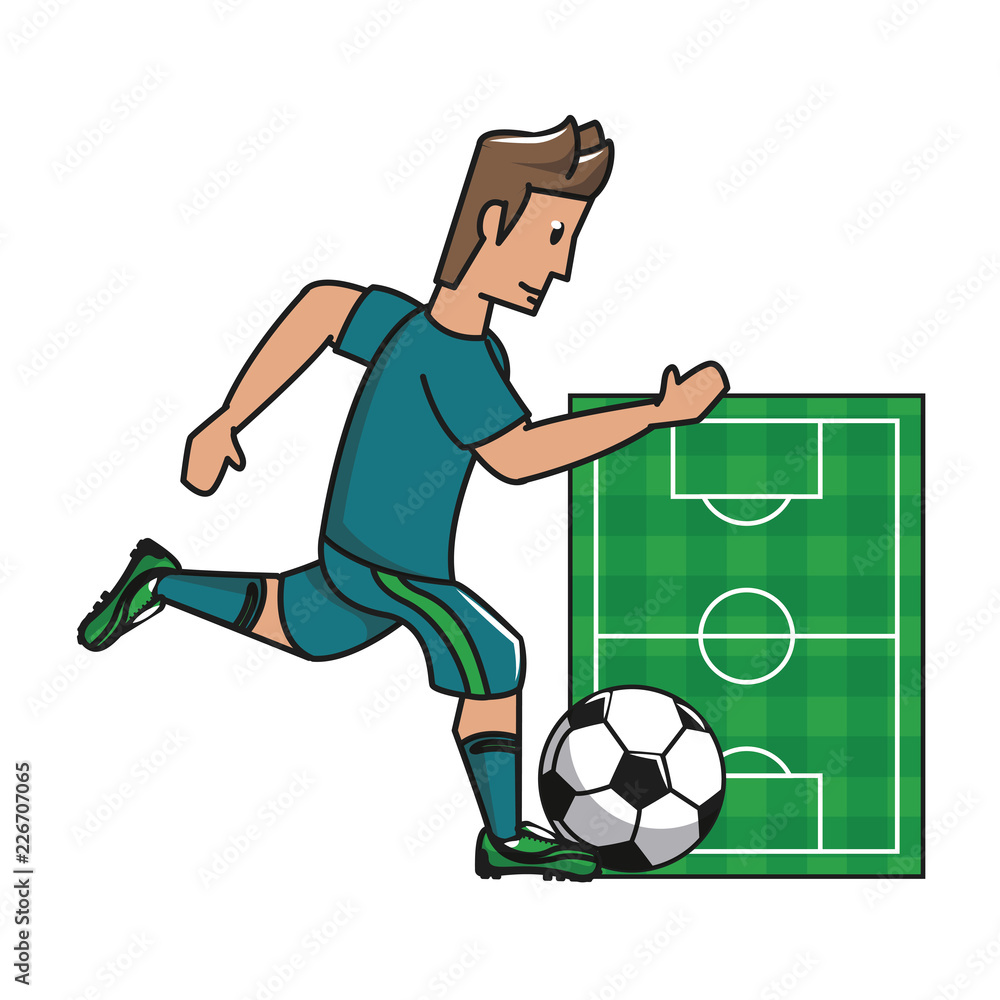 Soccer sport game cartoons