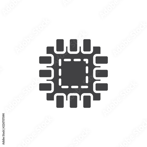Patch panel vector icon. filled flat sign for mobile concept and web design. CPU chip solid icon. Symbol, logo illustration. Pixel perfect vector graphics