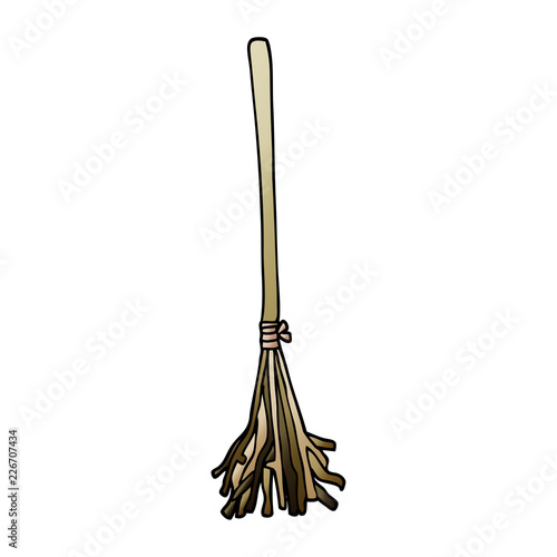 cartoon doodle magic broom sticks