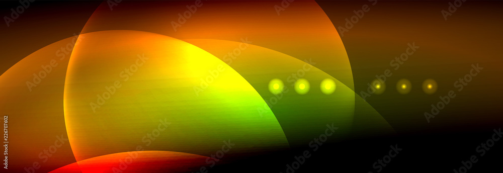 Vector blurred neon glowing circles with flowing and liquid light concept, energy magic fantastic abstract background Vector blurred neon glowing circles with flowing and liquid light concept, energy magic fantastic abstract background