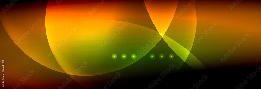 Vector blurred neon glowing circles with flowing and liquid light concept, energy magic fantastic abstract background Vector blurred neon glowing circles with flowing and liquid light concept, energy magic fantastic abstract background