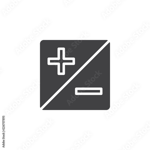 Light exposure vector icon. filled flat sign for mobile concept and web design. Plus minus button simple solid icon. Symbol, logo illustration. Pixel perfect vector graphics © alekseyvanin