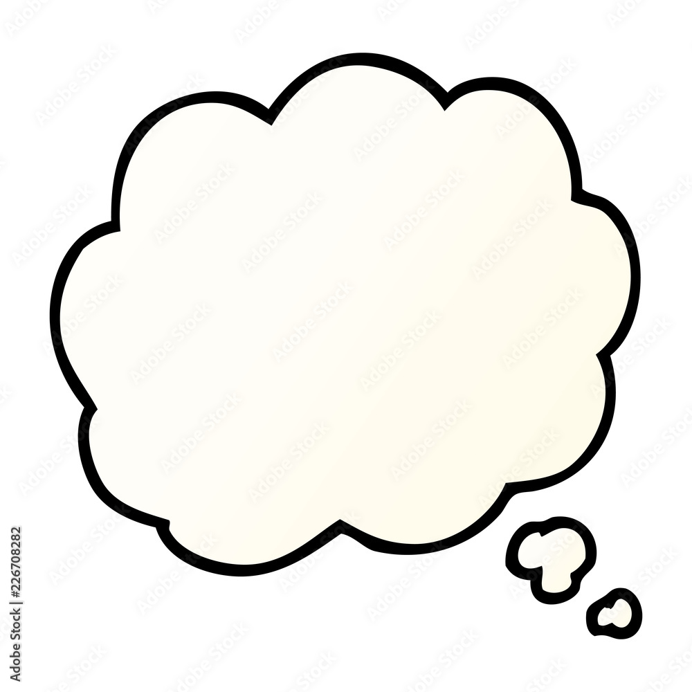 cartoon doodle thought cloud