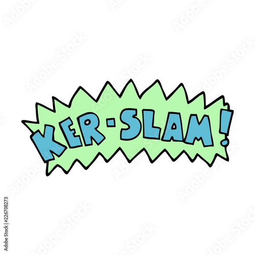 cartoon doodle words ker slam