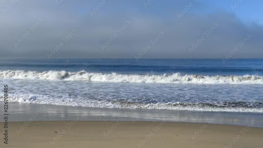 Santa Cruz, Powell Beach on the northern Monterey Bay in Santa Cruz County, California, USA, circa June 2017 Santa Cruz, Powell Beach on the northern Monterey Bay in Santa Cruz County, California, USA, circa June 2017
