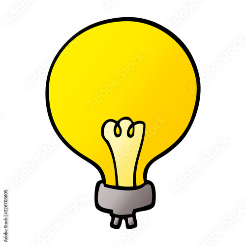 cartoon doodle light bulb