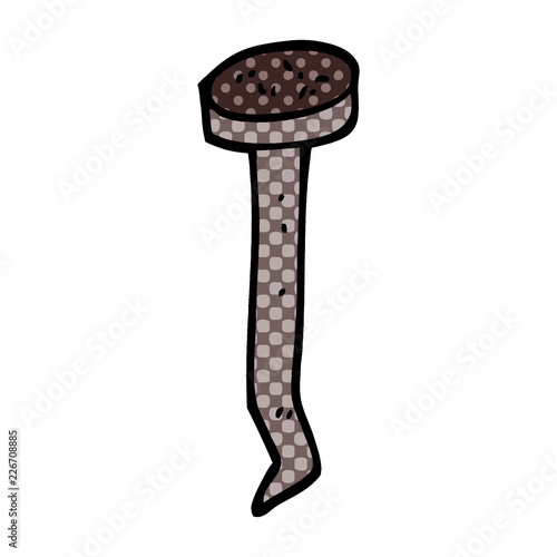 cartoon doodle old nail