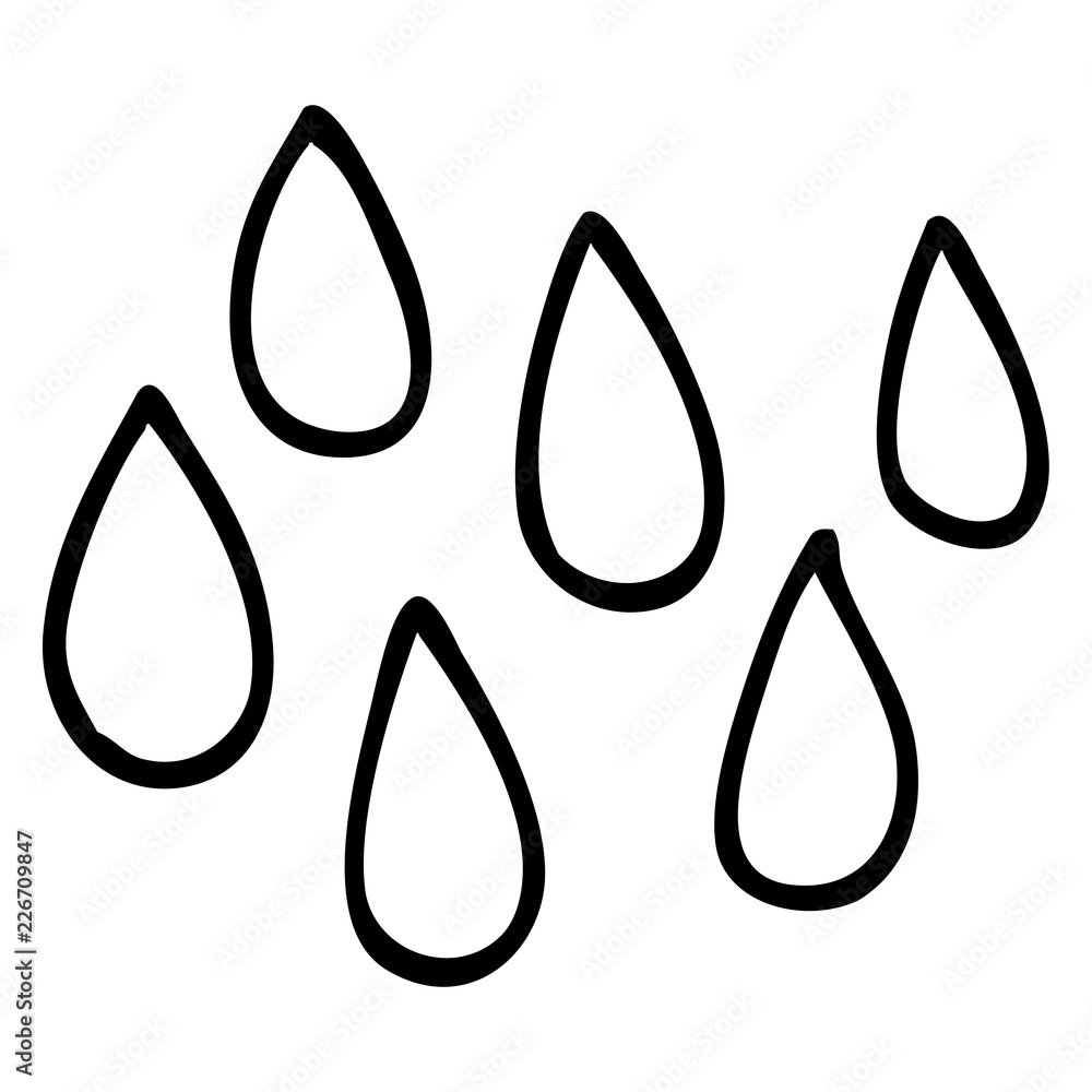 line drawing cartoon rain drops line drawing cartoon rain drops