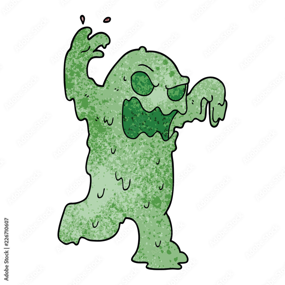 cartoon doodle slime monster cartoon doodle slime monster