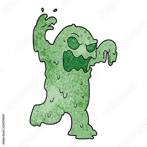 cartoon doodle slime monster