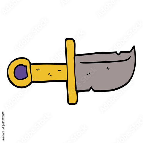 cartoon doodle dagger