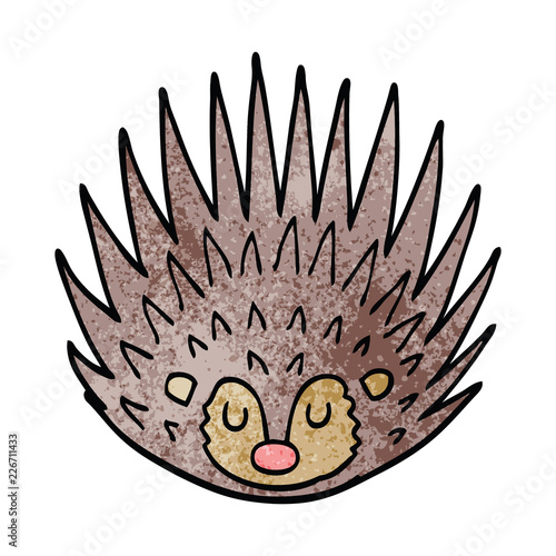 cartoon doodle spiky hedgehog