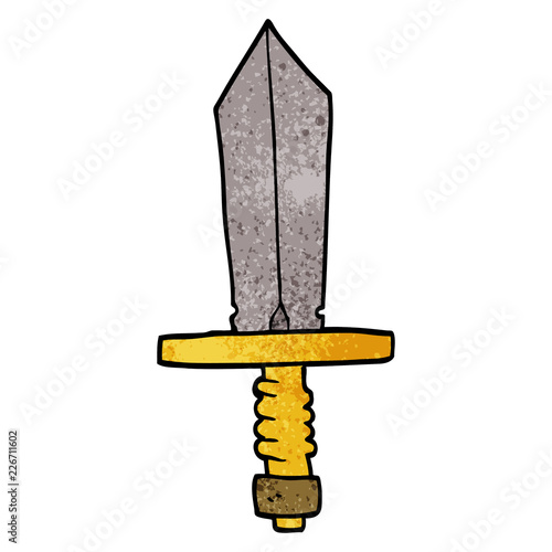 cartoon doodle dagger