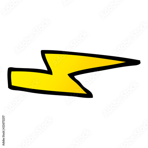 cartoon doodle lightening bolt