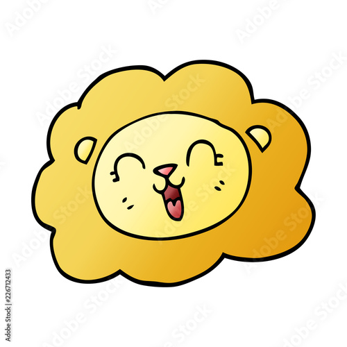 cartoon doodle lion