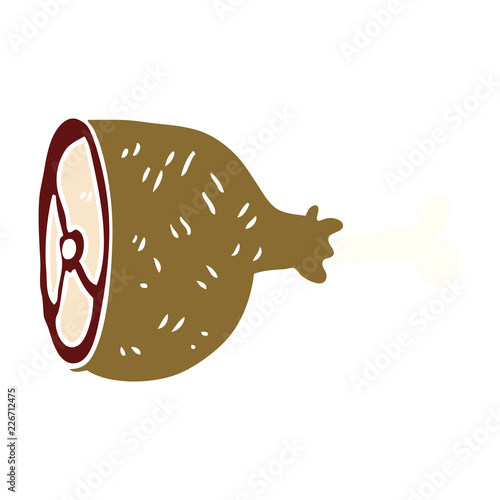 cartoon doodle well cooked meat